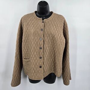 Kiko Comfortable Clothes Silk Jacket Size S/M Small Medium Quilted Button Up